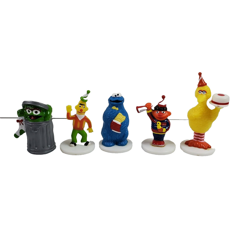 Vintage Jim Henson Sesame Street Figures Cake Toppers by Wilton Lot of 5